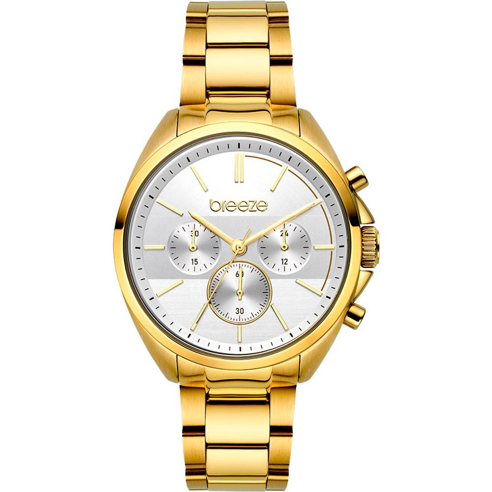 BREEZE Glow Raider Chronograph 40mm Gold Stainless Steel Bracelet 212031.2