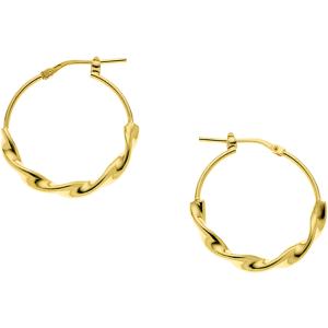 BREEZE Earrings Gold Hoops 925° Silver 213008.1 - 49324