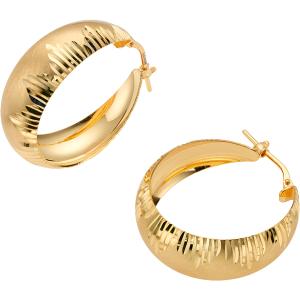 BREEZE Earrings Gold Hoops 925° Silver 213019.1 - 49334