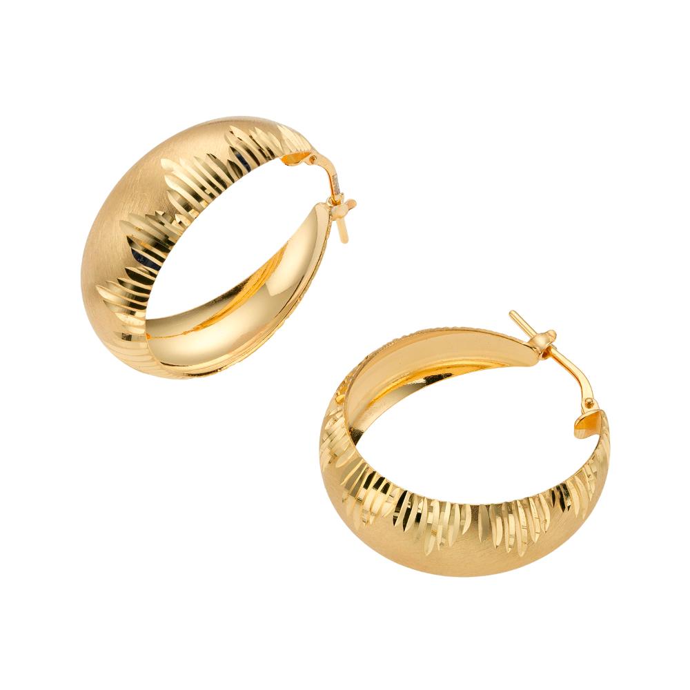 BREEZE Earrings Gold Hoops 925° Silver 213019.1