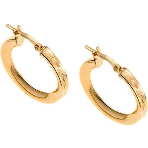 BREEZE Earrings Gold Hoops 925° Silver 213020.1 - 49338