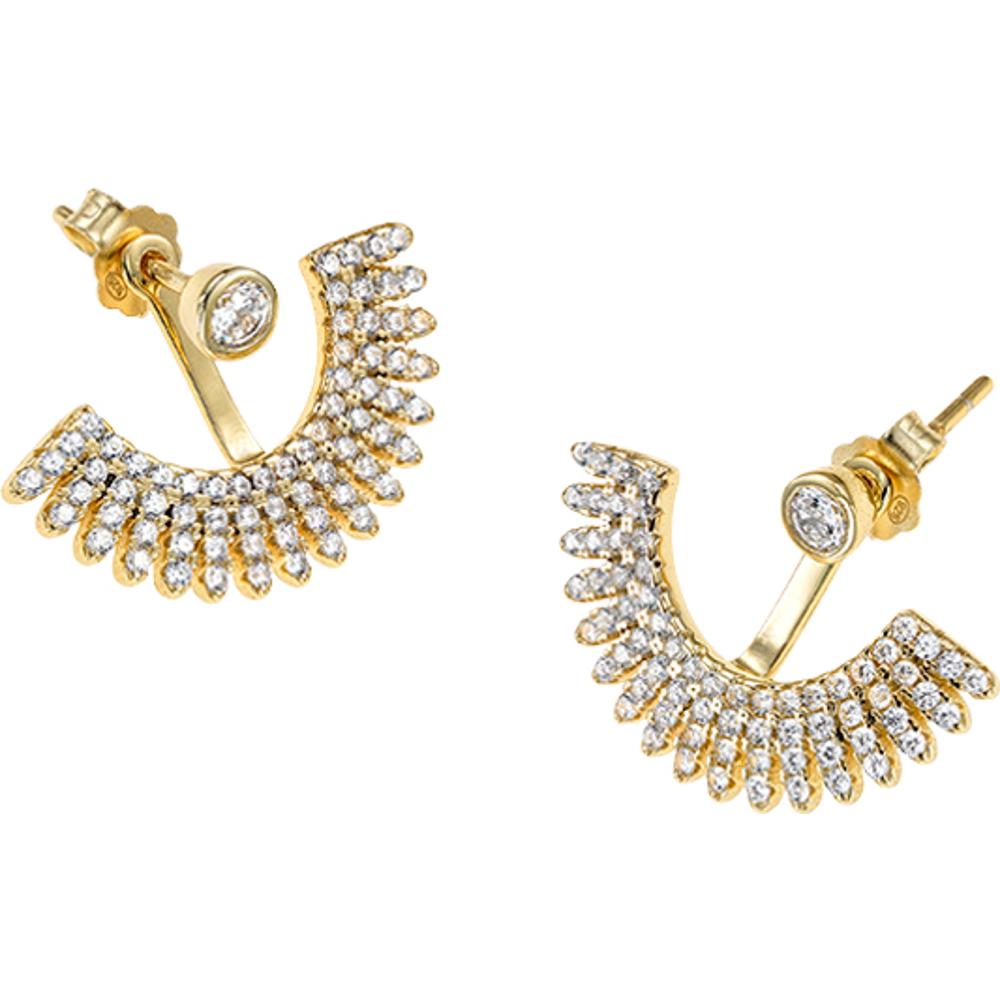 BREEZE Gold Earrings with Crystals 925° Silver 213027.1