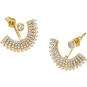 BREEZE Gold Earrings with Crystals 925° Silver 213027.1 - 49340