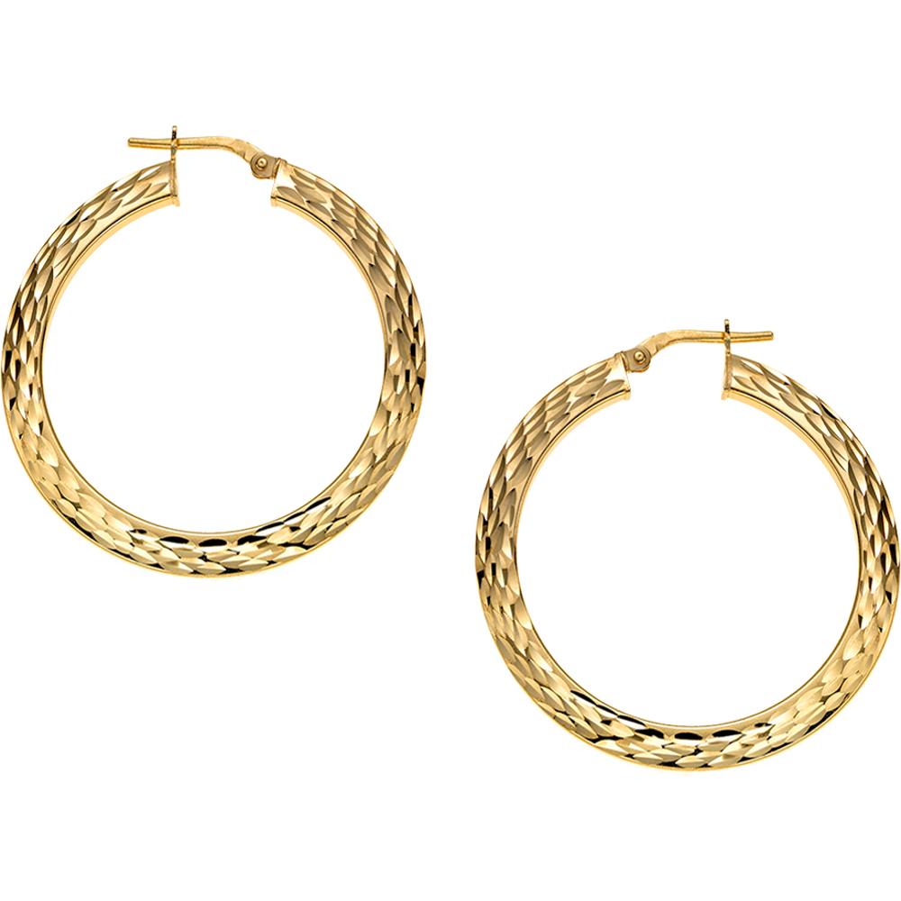 BREEZE Earrings Gold Hoops 925° Silver 213031.1