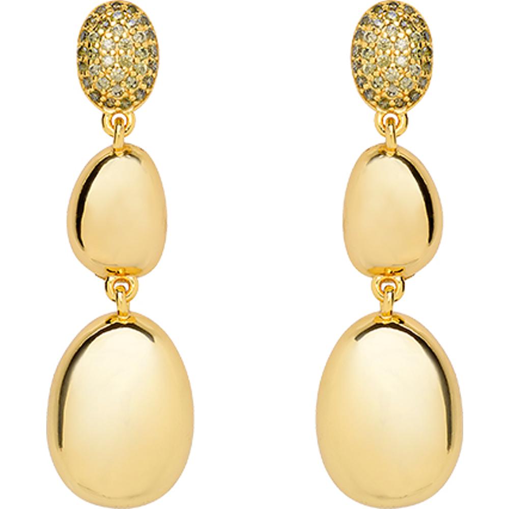 BREEZE Gold Earrings with Crystals 925° Silver 213039.1