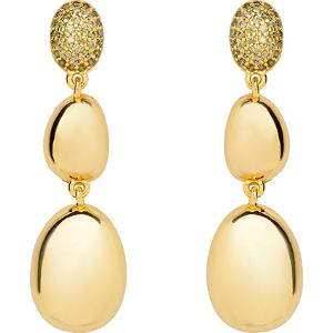 BREEZE Gold Earrings with Crystals 925° Silver 213039.1 - 49350