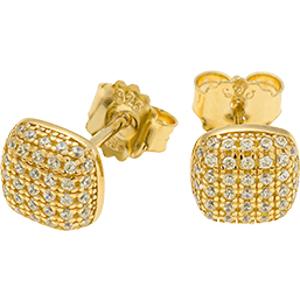 BREEZE Gold Earrings with Crystals 925° Silver 213040.1 - 49352