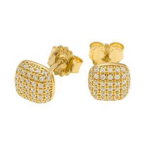 BREEZE Gold Earrings with Crystals 925° Silver 213040.1 - 49352