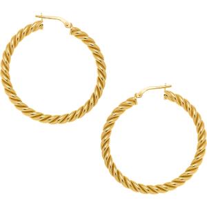 BREEZE Earrings Gold Hoops 925° Silver 213044.1 - 49358