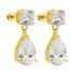 EARRINGS Dangle BREEZE Gold-Plated Silver with Zircon Stones 925° 213052.1 - 0