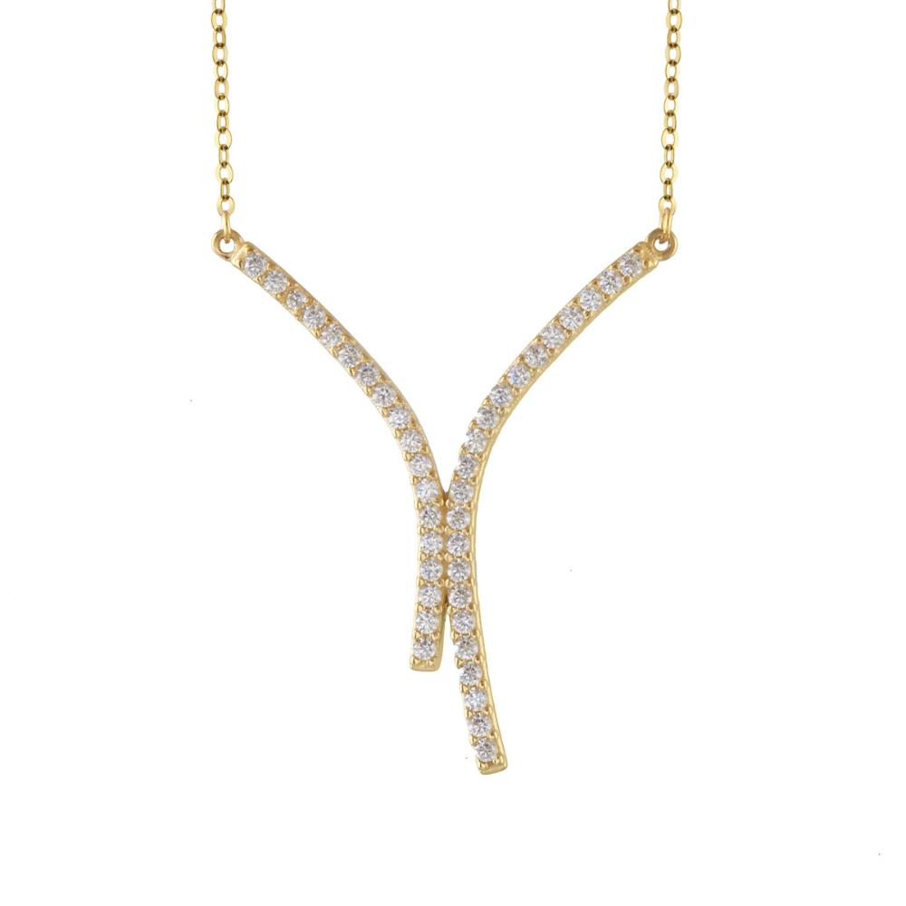 NECKLACE BabyJewels Yellow Gold K9 with Zircon Stones NE2133Y.K9