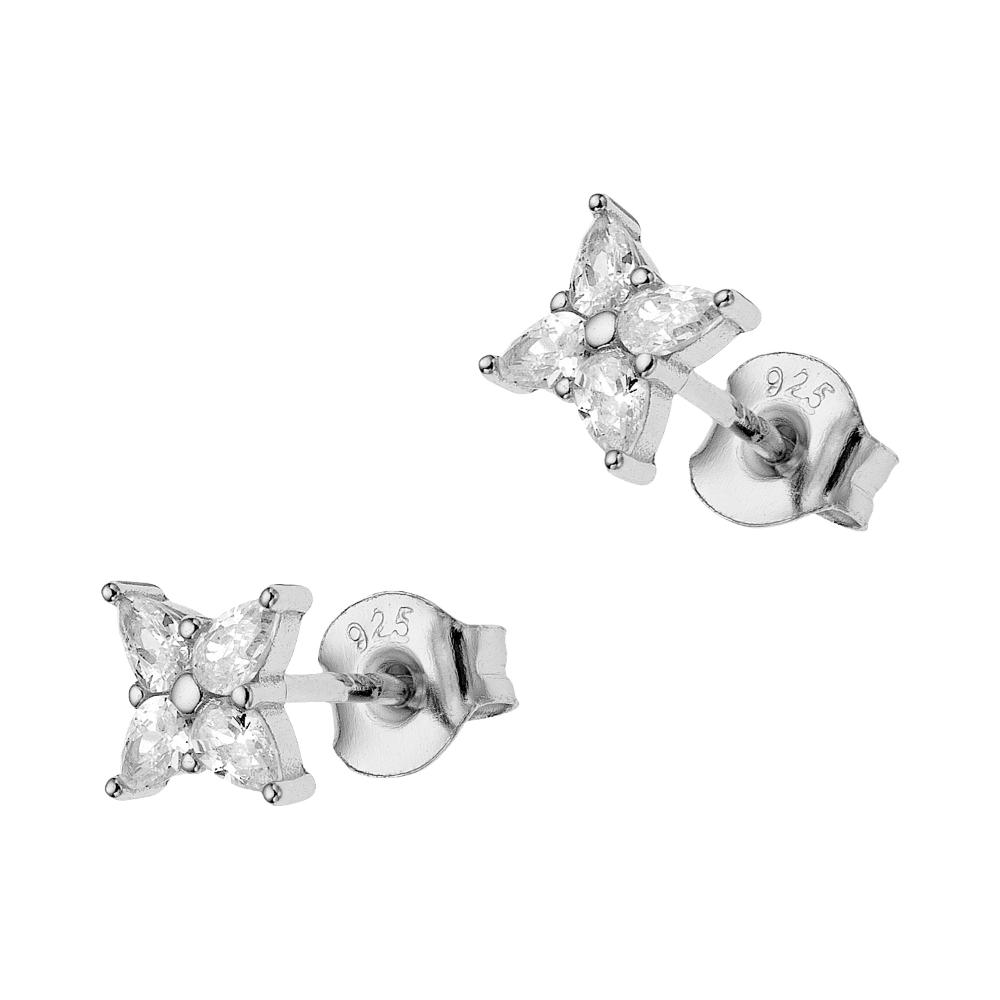 BREEZE Silver Earrings with Crystals 925° Silver 215002.4