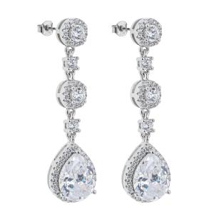 EARRINGS Dangle BREEZE Silver 925° with Zircon Stones 216006.4 - 52034