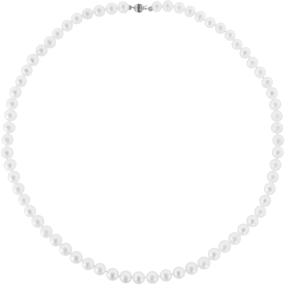 NECKLACE with White Pearls SENZIO Collection in K14 White Gold 219023CN1041