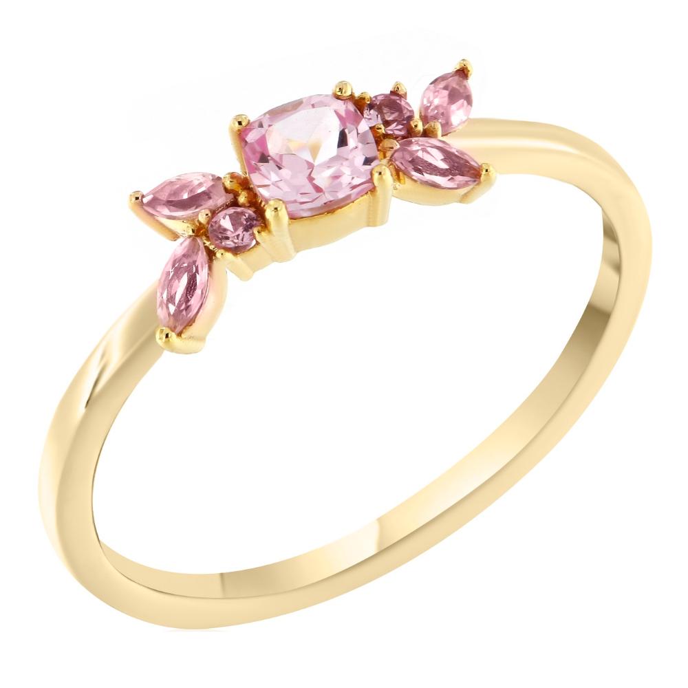 RING SENZIO Collection K18 Yellow Gold with Pink Sapphires 23104RY-1