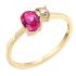 RING SENZIO Collection K18 Yellow Gold with Pink and White Sapphire 23117YR-1 - 0