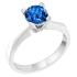 RING Single Stone K18 White Gold with Blue Topaz 23125W-7R - 0