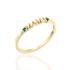 RING "MAMA" SENZIO Collection K18 Yellow Gold with Emeralds 23127Y - 1