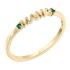 RING "MAMA" SENZIO Collection K18 Yellow Gold with Emeralds 23127Y - 0