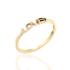 RING "LOVE" SENZIO Collection K18 Yellow Gold with Emerald 23138Y-1 - 1