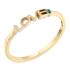 RING "LOVE" SENZIO Collection K18 Yellow Gold with Emerald 23138Y-1 - 0