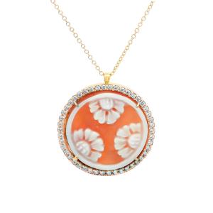 ΚΟΛΙΕ Cameo Κίτρινο Χρυσό Κ14 και Πέτρες Ζιργκόν 24081-4 - 62017