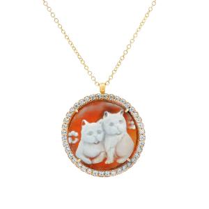 ΚΟΛΙΕ Cameo Κίτρινο Χρυσό Κ14 και Πέτρες Ζιργκόν 24081-5 - 62035