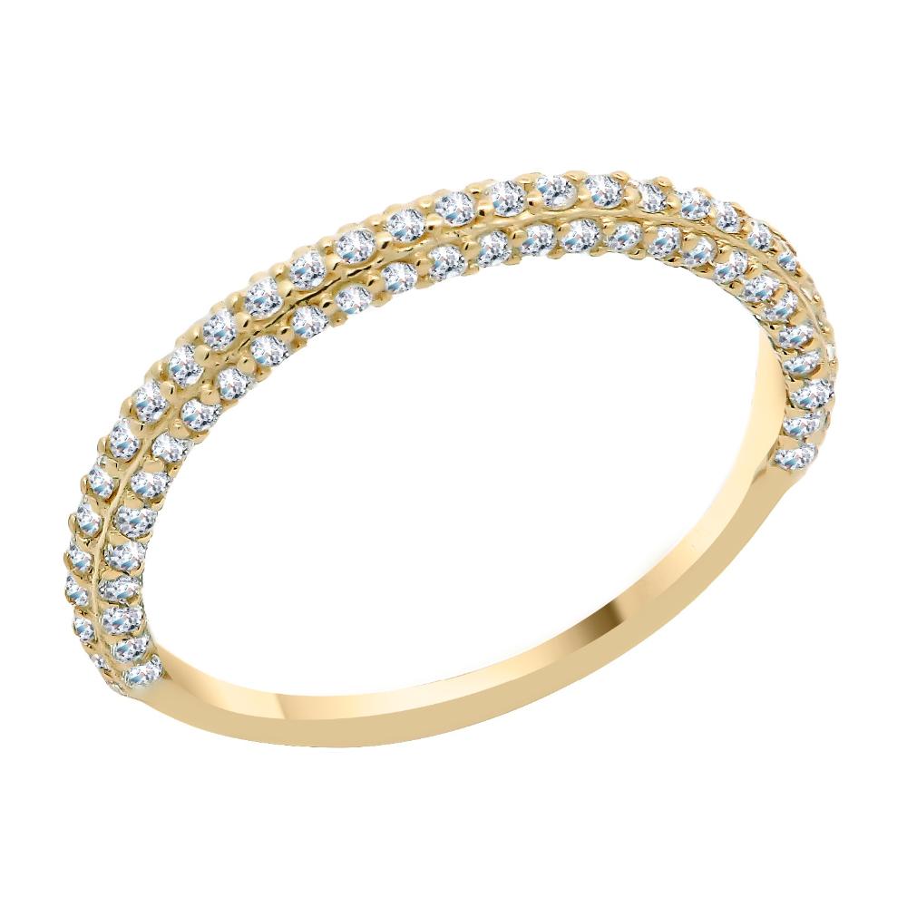 RING Eternity Yellow Gold K18 with White Sapphires 24111Y