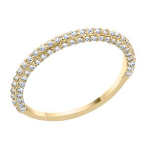 RING Eternity Yellow Gold K18 with White Sapphires 24111Y - 56627