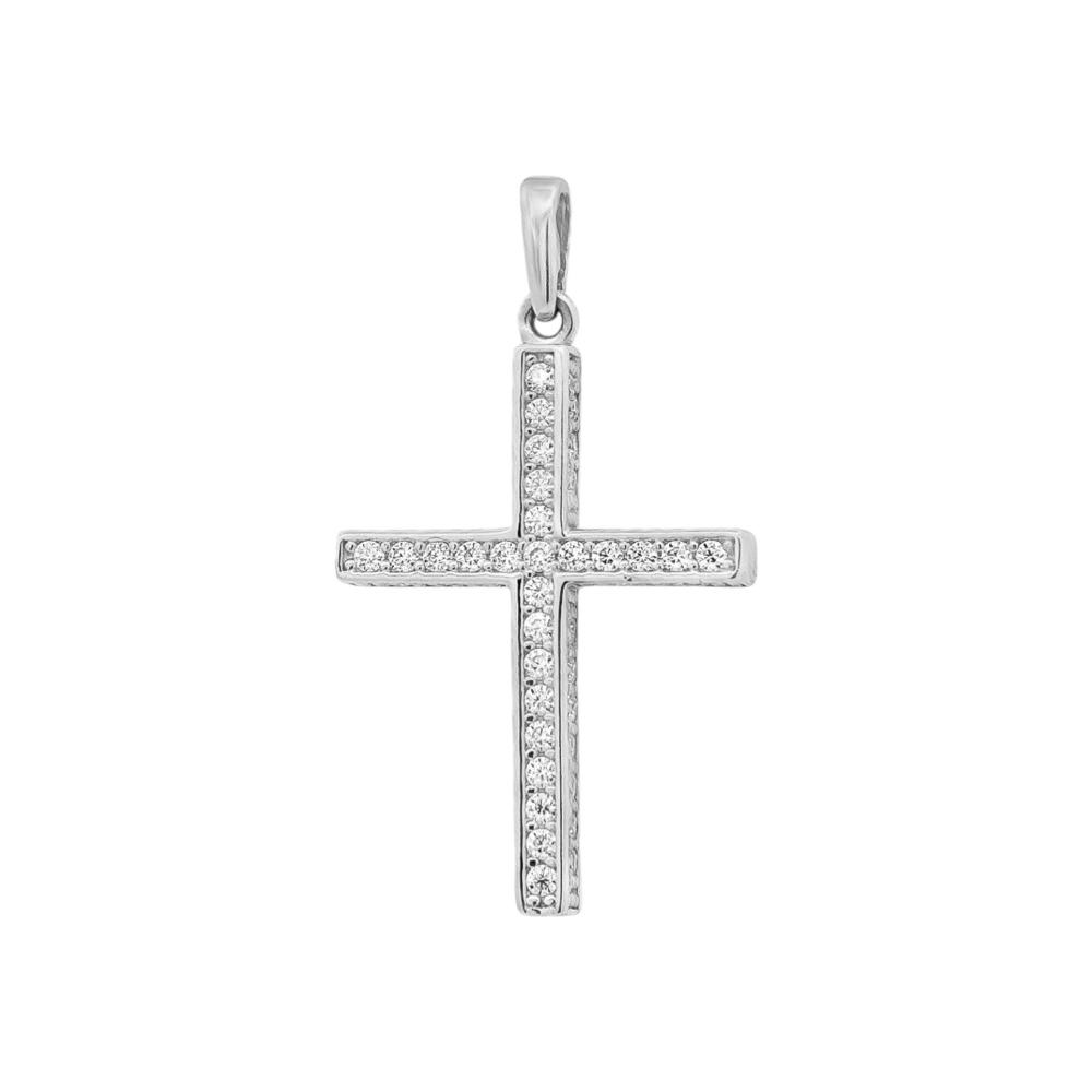 CROSS Women's White Gold K18 with White Sapphire 24119W