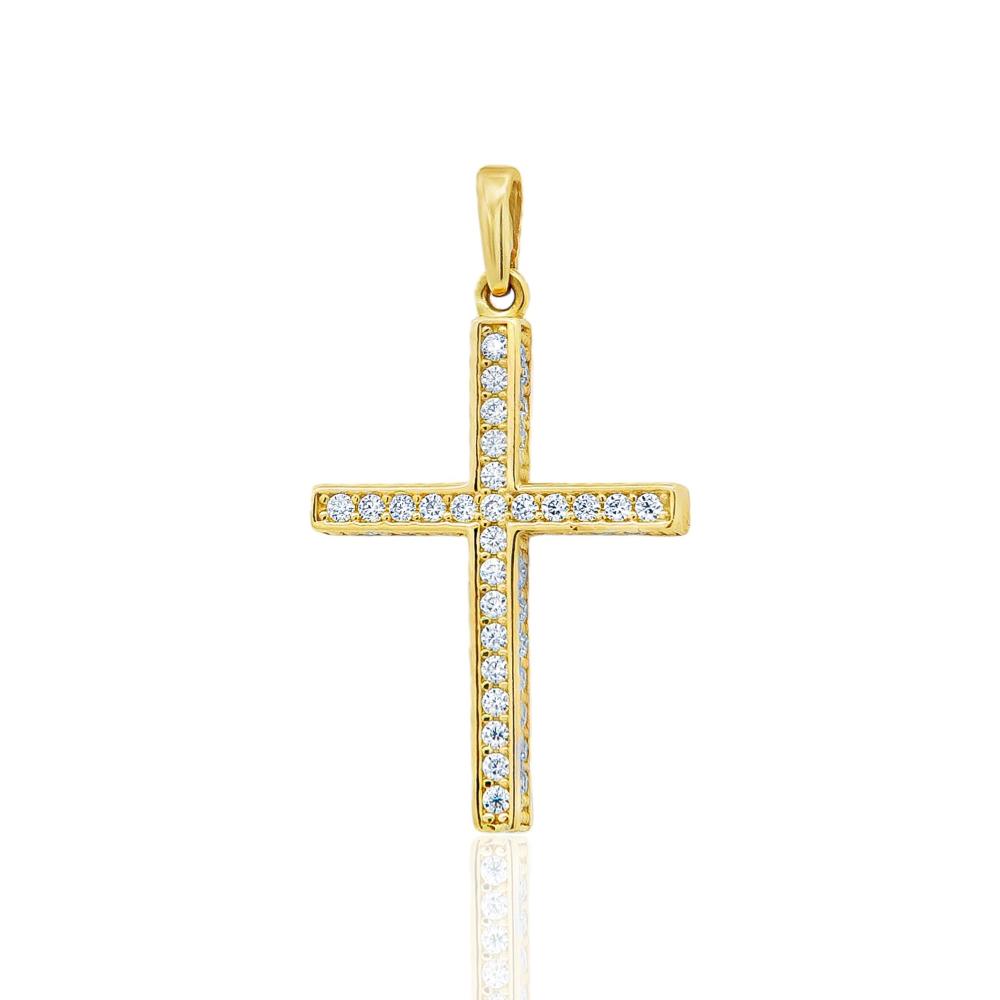 CROSS Women's Yellow Gold K18 with White Sapphire 24119Y