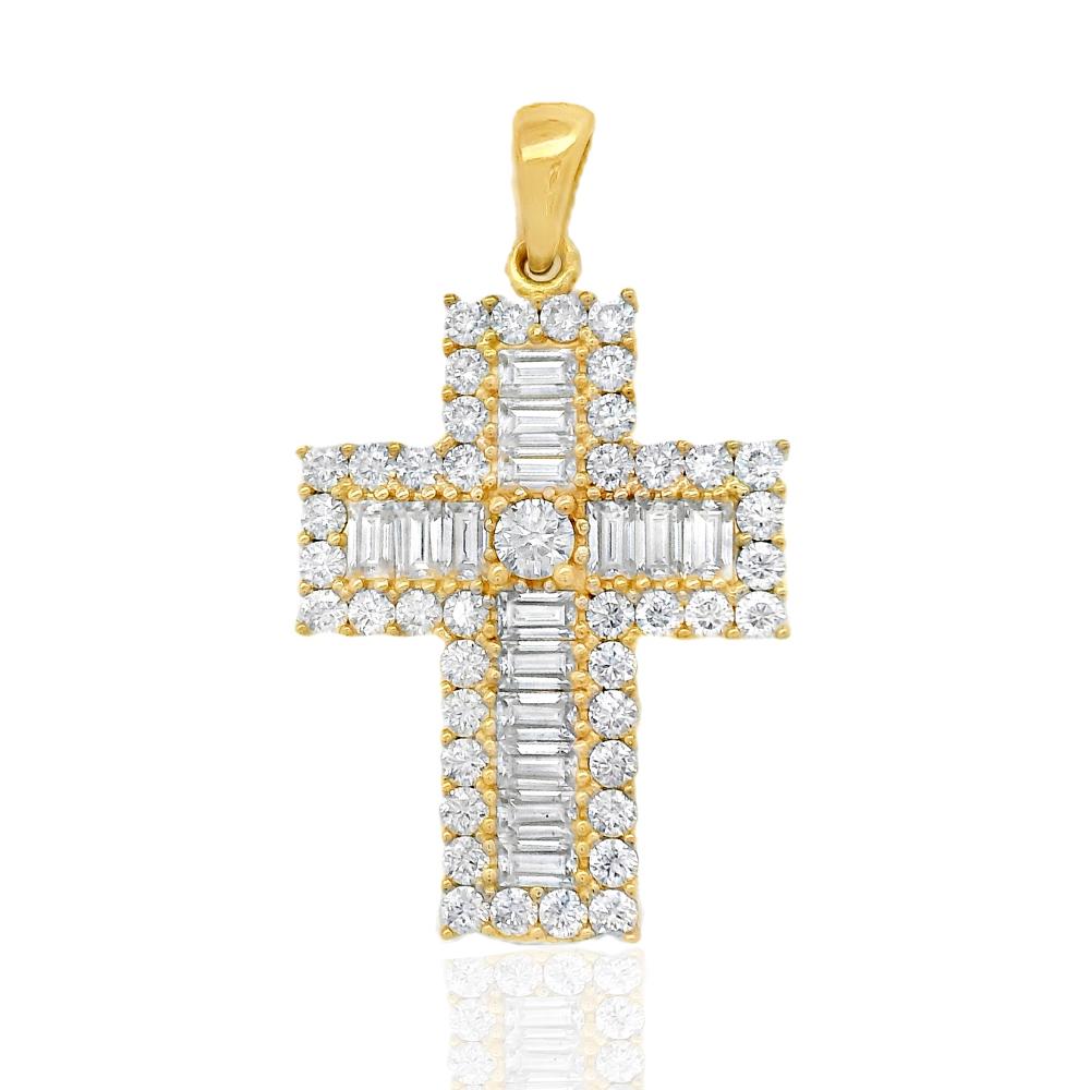 CROSS Women's Yellow Gold K18 with White Sapphire 24122Y