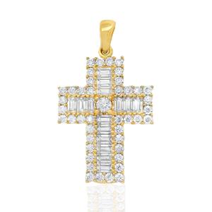 CROSS Women's Yellow Gold K18 with White Sapphire 24122Y - 56618