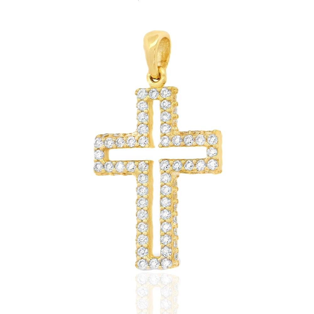 CROSS Women's Yellow Gold K18 with White Sapphire 24123Y