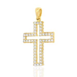 CROSS Women's Yellow Gold K18 with White Sapphire 24123Y - 56670