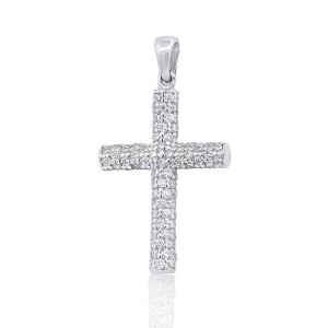 CROSS Women's White Gold K18 with White Sapphire 24125W - 56675