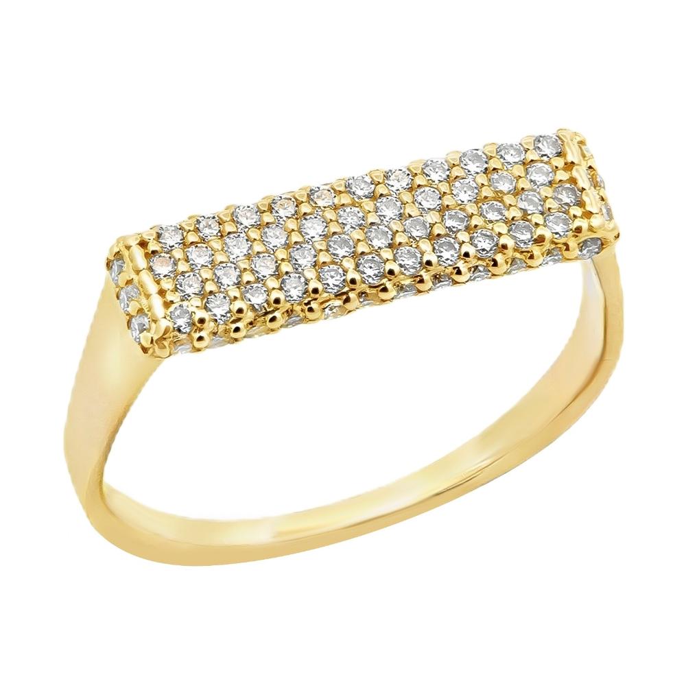 RING Eternity Yellow Gold K18 with White Sapphires 24134Y