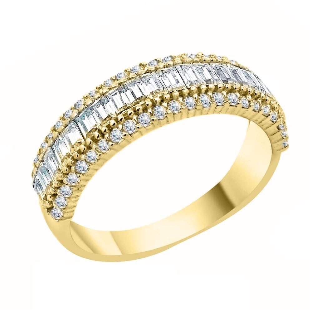 RING Eternity Yellow Gold K18 with White Sapphires 24139Y