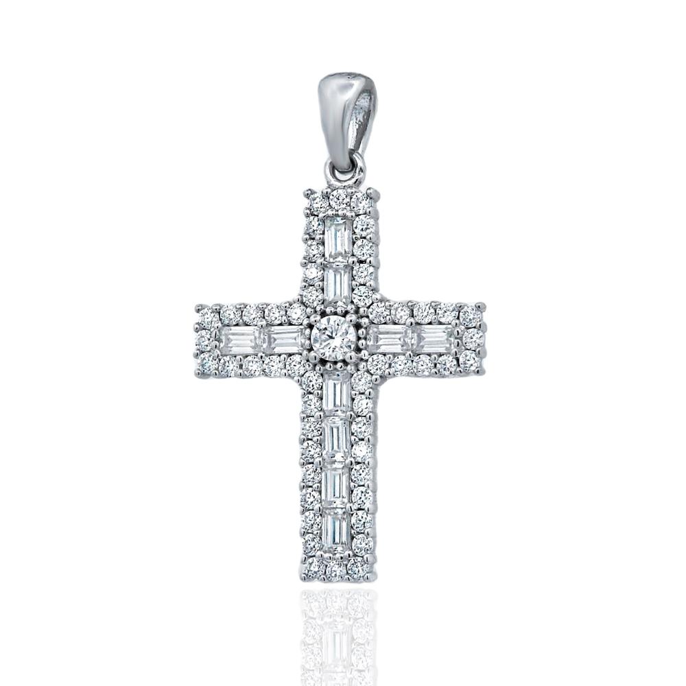 CROSS Women's White Gold K18 with White Sapphire 24141W