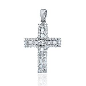 CROSS Women's White Gold K18 with White Sapphire 24141W - 56614