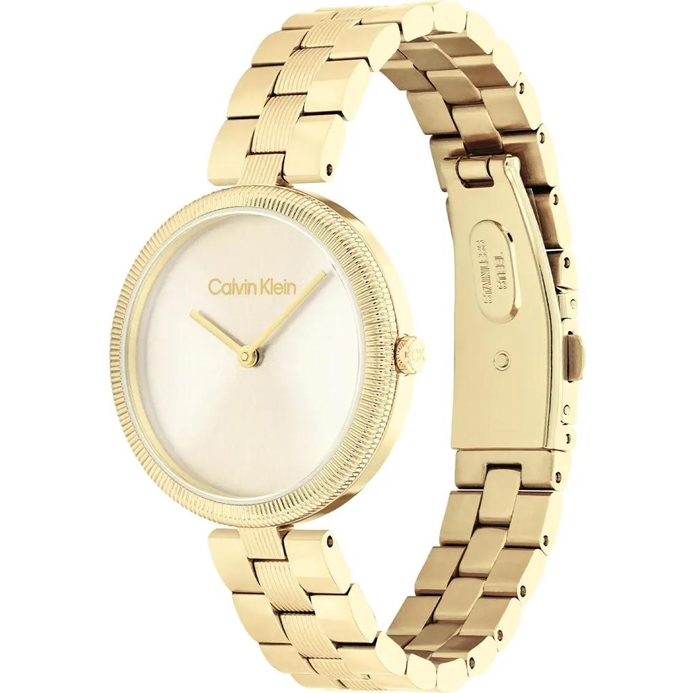 CALVIN KLEIN Gleam Gold Dial 32mm Gold Stainless Steel Bracelet 25100014