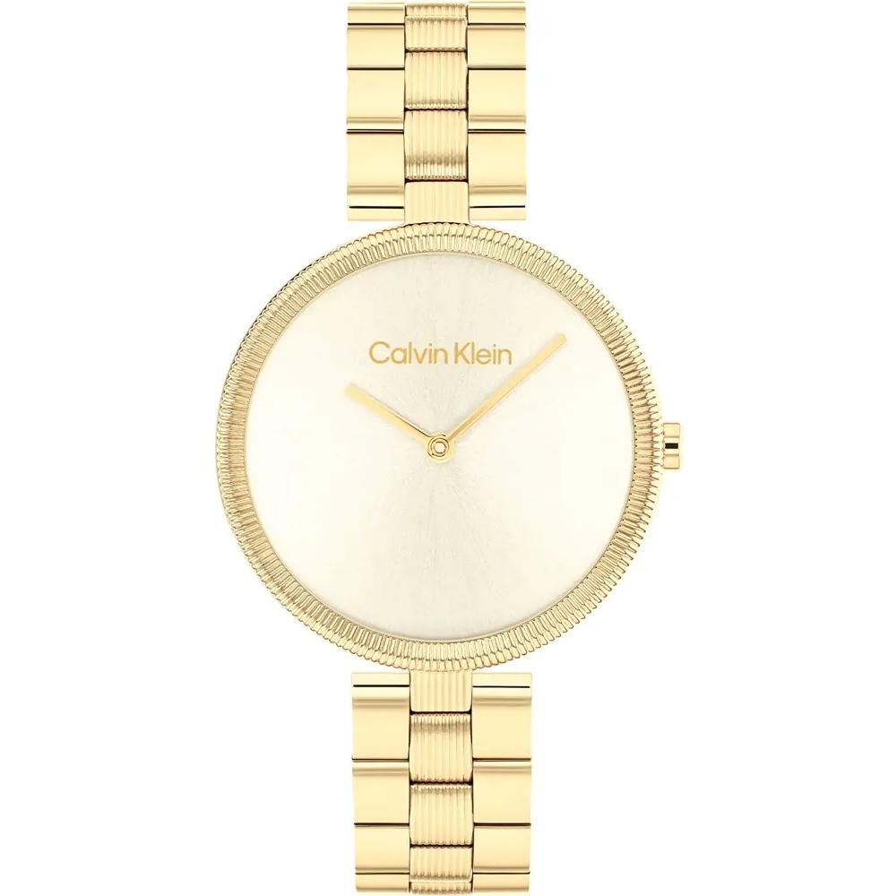 CALVIN KLEIN Gleam Gold Dial 32mm Gold Stainless Steel Bracelet 25100014