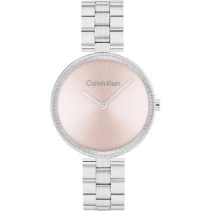 CALVIN KLEIN Gleam Silver Dial 32mm Silver Stainless Steel Bracelet 25100015 - 48426