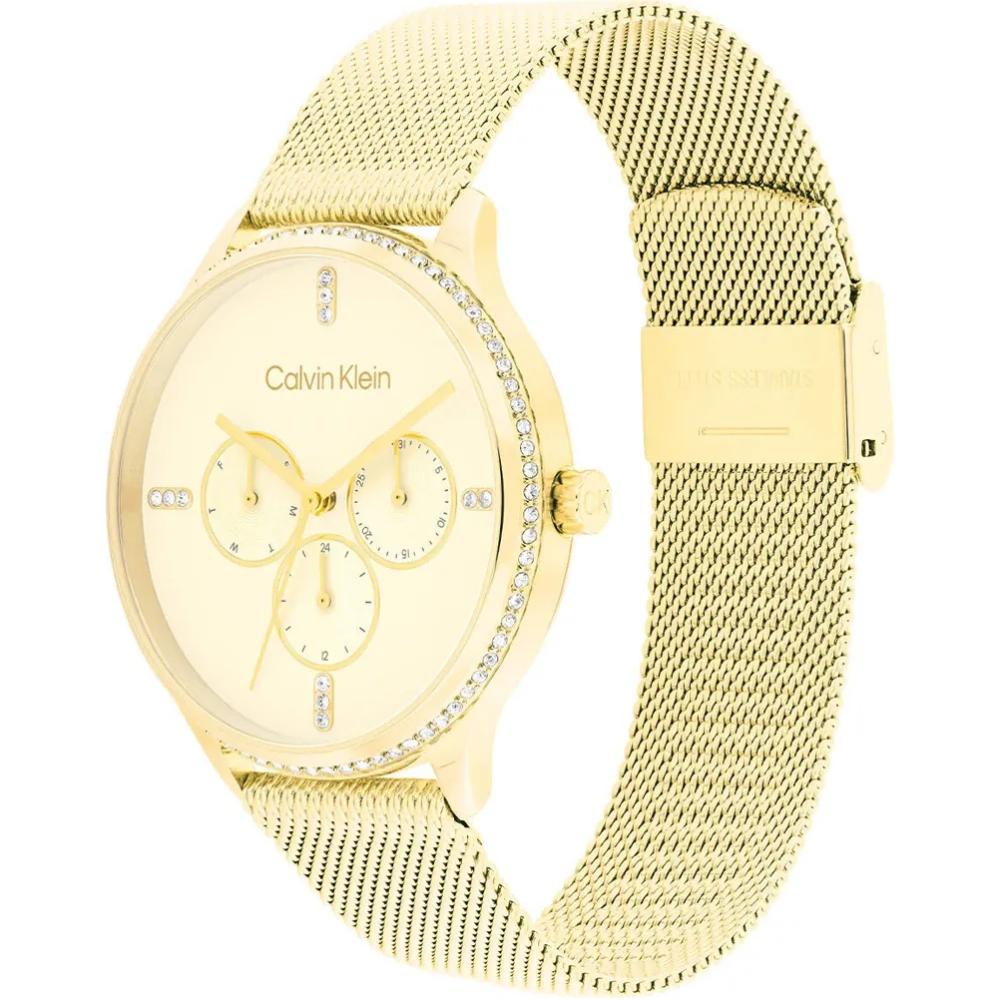 CALVIN KLEIN Dress Crystals Multifunction Gold Dial 38mm Gold Stainless Steel Milanese Bracelet 25200372