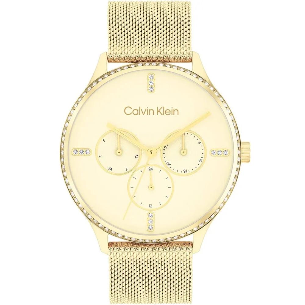 CALVIN KLEIN Dress Crystals Multifunction Gold Dial 38mm Gold Stainless Steel Milanese Bracelet 25200372