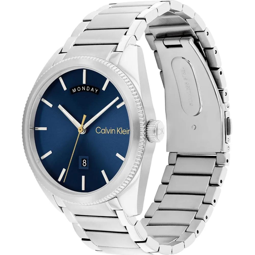 CALVIN KLEIN Progress Blue Dial 42mm Silver Stainless Steel Bracelet 25200446