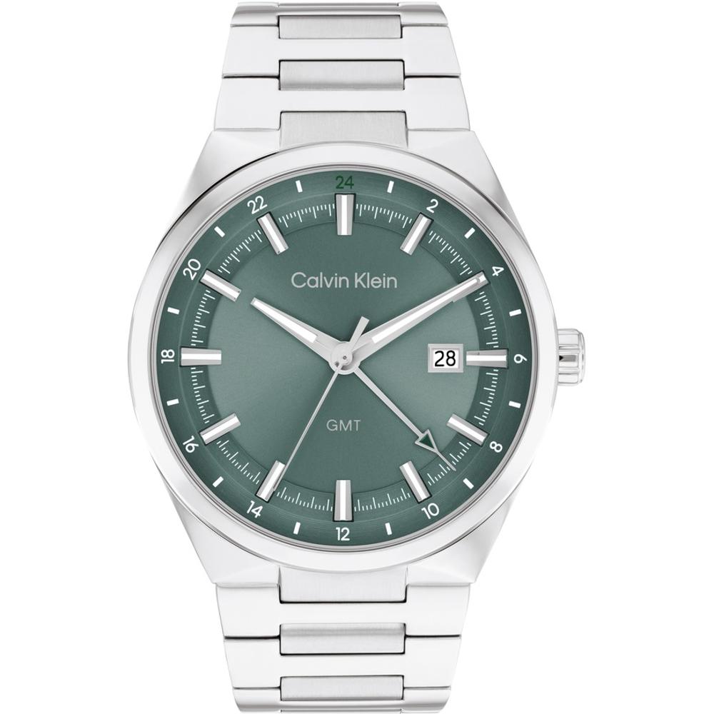 CALVIN KLEIN Distinguish Green Dial 44mm Silver Stainless Steel Bracelet 25200492