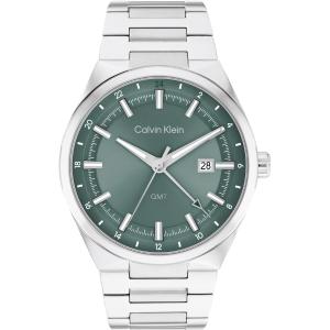CALVIN KLEIN Distinguish Green Dial 44mm Silver Stainless Steel Bracelet 25200492 - 61243