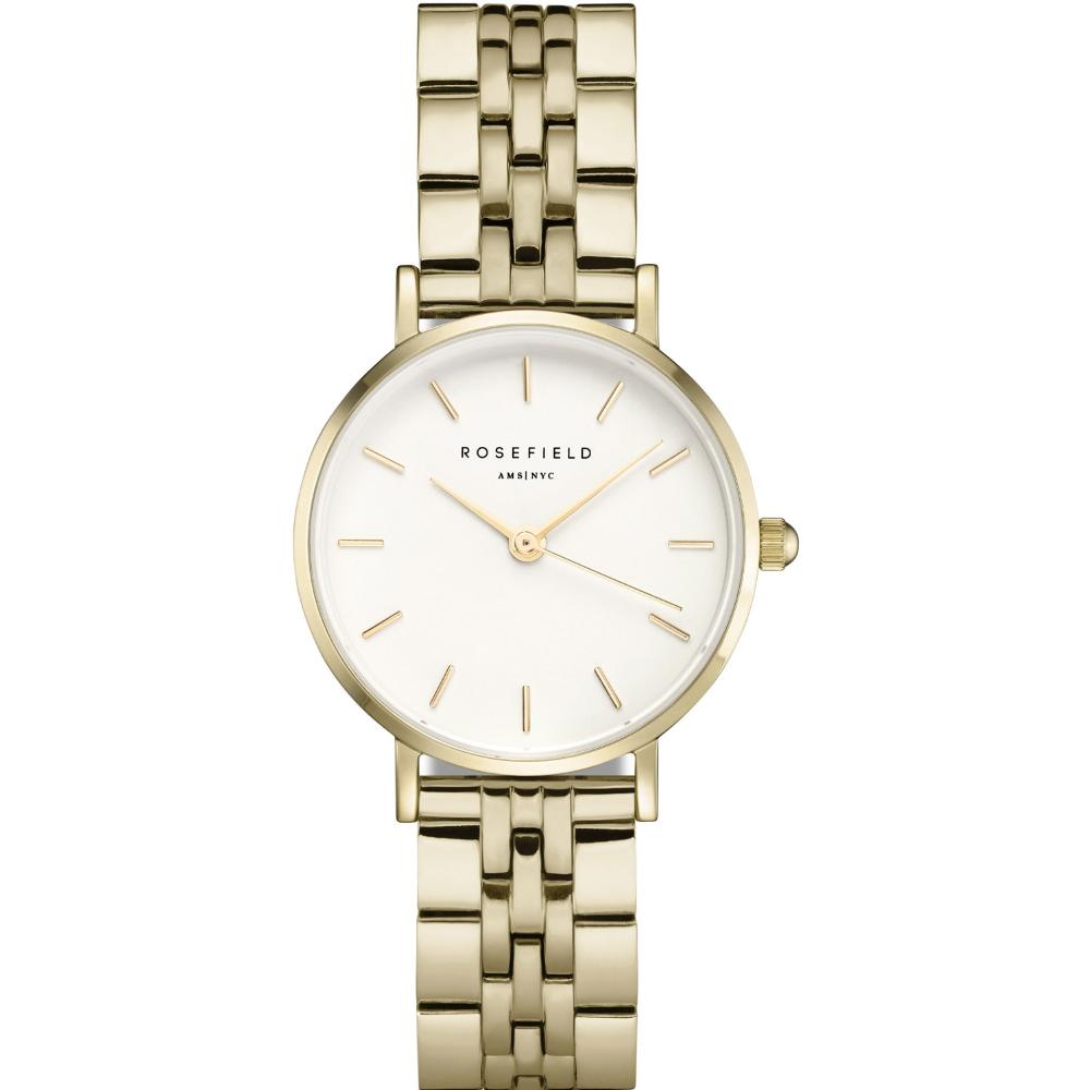 ROSEFIELD The Small Edit White Dial 26mm Gold Stainless Steel Bracelet 26WSG-267