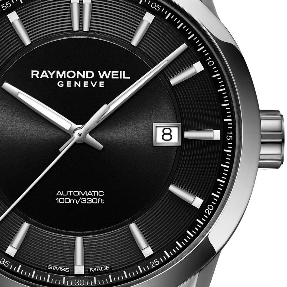 RAYMOND WEIL Freelancer Automatic Black Dial 42mm Silver Stainless Steel Bracelet 2731-ST-20001